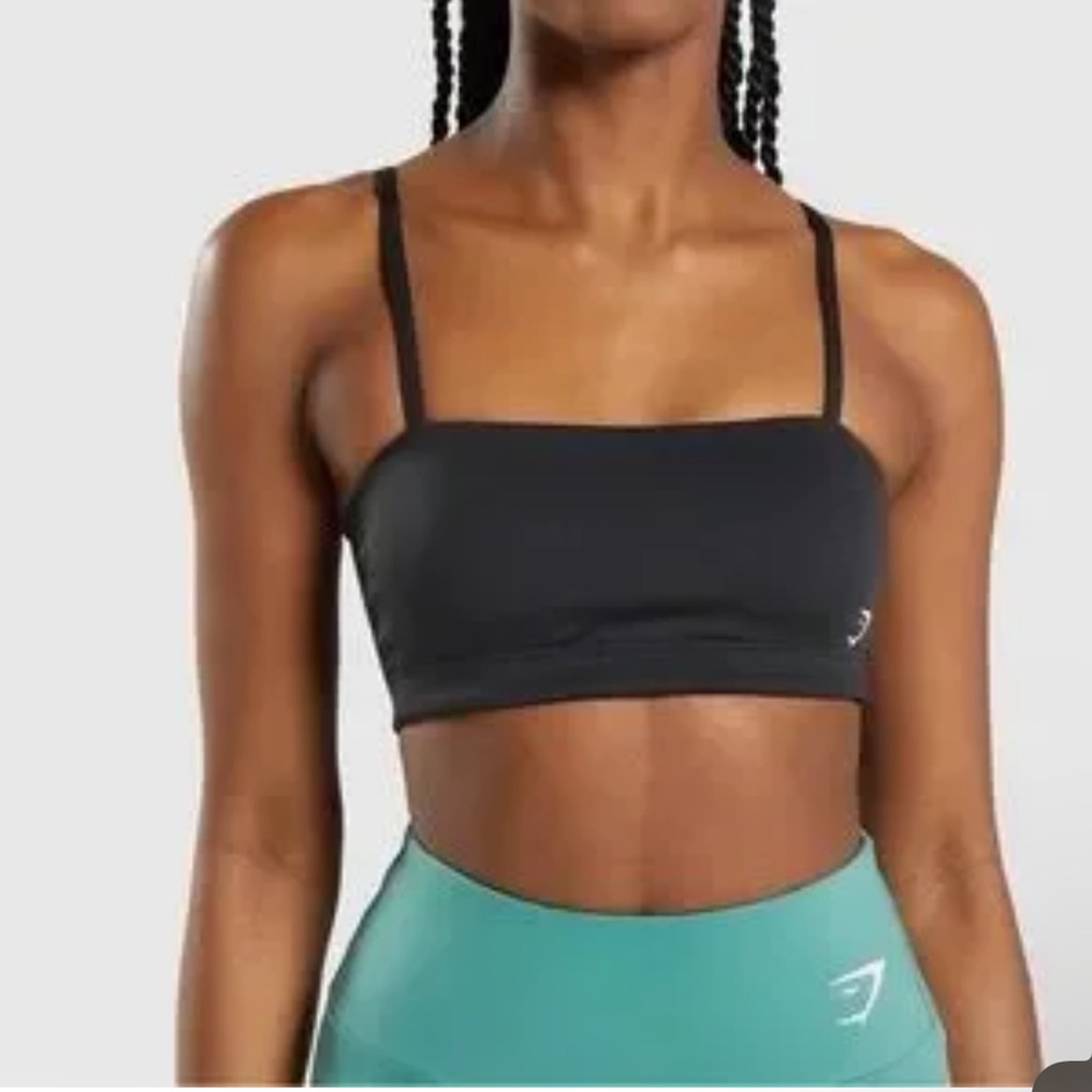 Gymshark Black Bandeau Sports Bra Small